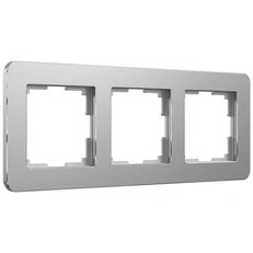 Изображение Рамка на 3 поста Platinum алюминий W0032606